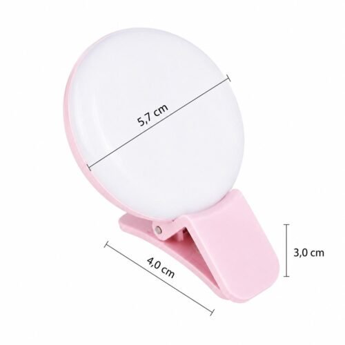 Lampe Selfie LED Rechargeable à Clip – Éclairage Portable pour Smartphone, Visioconférence, TikTok & Maquillage
