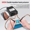 Soudeuse par Points Portable 8000W à Double Impulsion avec Pédale et Affichage Numérique LED Rechargeable