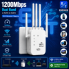Répéteur Wi-Fi 1200Mbps Double Bande 2.4GHz/5GHz – Amplificateur de Signal Longue Portée 6 Antennes