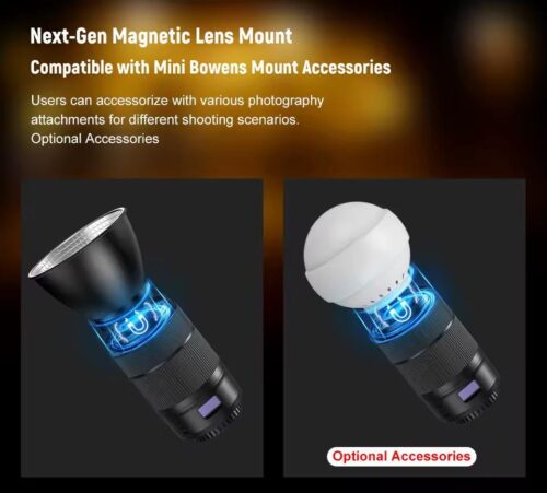 Lampe LED Vidéo RGB 60W Rechargeable – Éclairage Photo & Vidéo 360° avec Monture Magnétique et Écran LCD