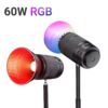 Lampe LED Vidéo RGB 60W Rechargeable – Éclairage Photo & Vidéo 360° avec Monture Magnétique et Écran LCD