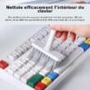 Kit de Nettoyage Multifonction 5 en 1 pour Clavier et Écouteurs avec Brosse, Embout Métallique et Extracteur de Touches