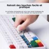 Kit de Nettoyage Multifonction 5 en 1 pour Clavier et Écouteurs avec Brosse, Embout Métallique et Extracteur de Touches