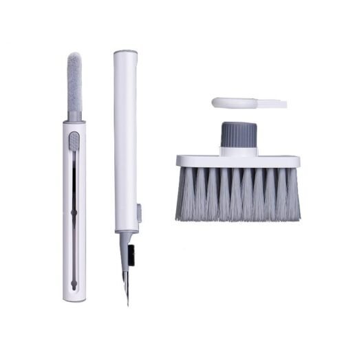 Kit de Nettoyage Multifonction 5 en 1 pour Clavier et Écouteurs avec Brosse, Embout Métallique et Extracteur de Touches