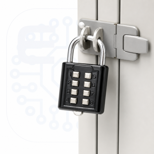 Cadenas à boutons à code personnalisable – 8 touches numérotées sans clé