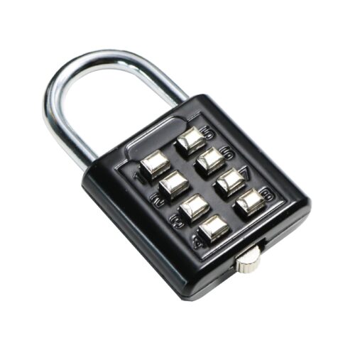 Cadenas à boutons à code personnalisable – 8 touches numérotées sans clé