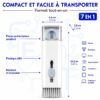 Kit de nettoyage 7 en 1 pour clavier, écouteurs, écrans et appareils électroniques avec pulvérisateur