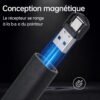 Pointeur de Présentation Sans Fil avec Laser Rouge et Récepteur 2-en-1 USB-A/Type-C - Pile AAA (non inclus)