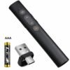 Pointeur de Présentation Sans Fil avec Laser Rouge et Récepteur 2-en-1 USB-A/Type-C - Pile AAA (non inclus)
