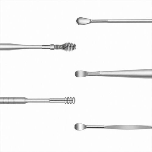 Kit de nettoyage des oreilles 6 pièces avec étui de rangement compact – Vert menthe