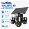 Caméra solaire 4G 15MP à 3 objectifs - image principale Caméra de surveillance solaire 4G 15MP à 3 objectifs contrôlables à distance
