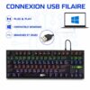 Clavier X67 - USB et Windows Clavier gaming X67 USB filaire Plug and Play compatible Windows