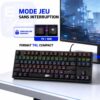 Clavier X67 - verrouillage Windows gaming Clavier gaming X67 compact avec verrouillage FN et Windows