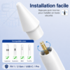 b9598208-8eca-428c-92fe-b47f13458d7a Pointe de rechange compatible avec Apple Pencil 1ère/2ème génération, USB-C et Pencil Pro