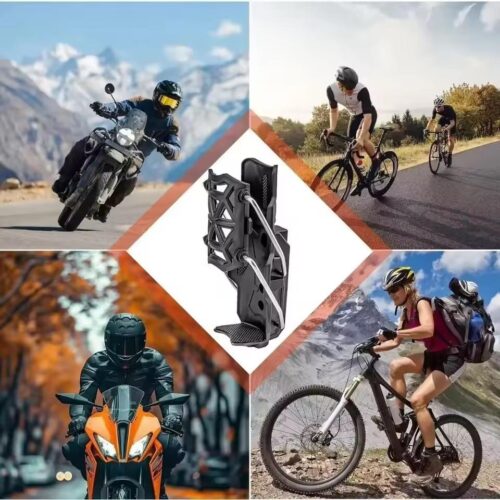 Porte-Bouteille Universel pour Vélo, Moto et Trottinette – Support de Guidon Anti-Vibrations
