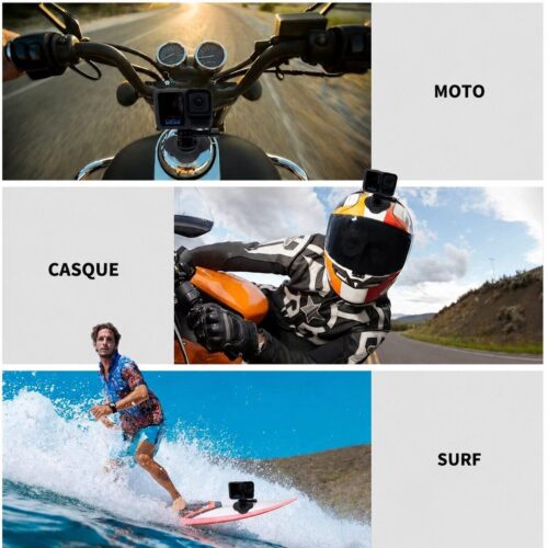 Support Universel pour Caméra d’Action – Casque, Moto, Vélo et Surf