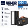 Power Bank 50000mAh 100W Charge Rapide PD – Lampe LED SOS, 4 Sorties USB, Power Bank Haute Capacité