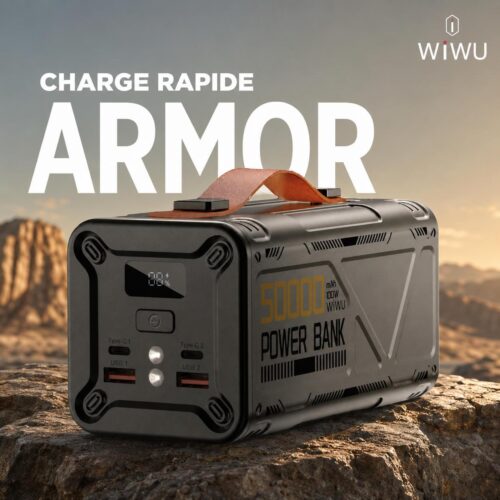 Power Bank 50000mAh 100W Charge Rapide PD – Lampe LED SOS, 4 Sorties USB, Power Bank Haute Capacité