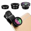 gvc.product.image_.1785676143347.0123aa14-adf1-4a72-8fa5-fb2e96ca32ff.jpeg Kit Objectifs Smartphone 3 en 1 – Fisheye 180° + Grand Angle 0.67x + Macro avec Clip Universel