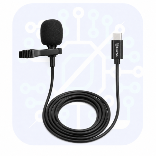 Microphone Lavalier Numérique USB‑C BY‑M3‑OP pour DJIOsmo Pocket Omnidirectionnel, 24 bit/96 kHz, Câble 2 m