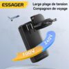 Chargeur GaN 65W Ultra-Fin USB-C PD + USB-A QC – Prise EU Pliable, Charge Rapide pour 2 Appareils