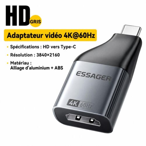 gvc.product.image_.1785863746853.8f4c61f9-e145-43e8-9faa-5d1b418e27db.jpeg Adaptateur Vidéo HD vers Type C 4K 60 Hz – Convertisseur Compact 3840 × 2160