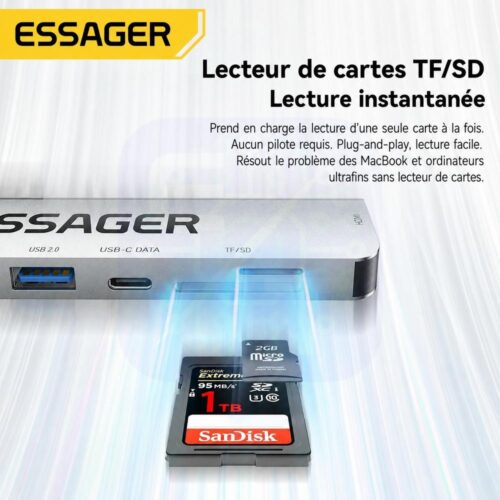 gvc.product.image_.1785926406750.952b8081-a7fc-4c60-b744-09ef6de85596.jpeg Hub USB C 7 en 1 avec HDMI 4K, USB 3.2 Gen 1, lecteur TF SD et PD 50 W