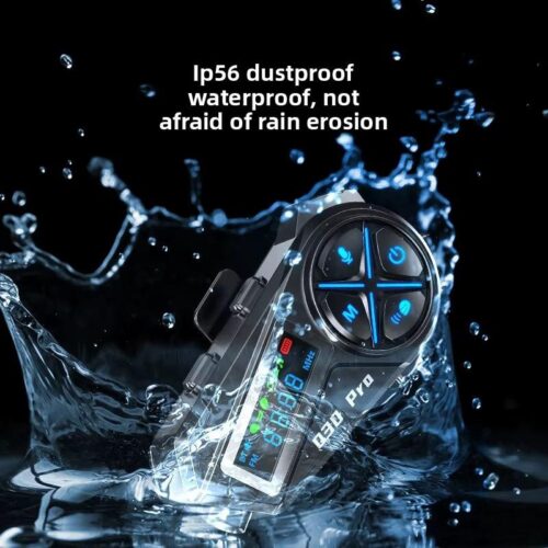 gvc.product.image_.1785976389562.e5d2f1e9-d37d-4548-96c6-27f3d5997e54.jpeg Intercom Moto Q30 Pro pour 2 Motards – Portée 500 m, Écran LED HD, Réduction du Bruit IA, Son HiFi et Protection IP56