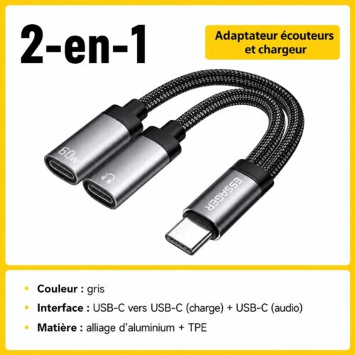 gvc.product.image_.1786023102169.0f96f369-1039-4adc-b736-f33d4e595d45.jpeg Adaptateur USB C 2en1 60W Charge rapide et audio USB C simultanés