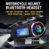 Pack de 2 Intercoms Moto Q58-Max Bluetooth – Communication 500 m, Partage de Musique, Radio FM et Protection IP65