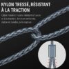 Câble audio stéréo Jack 3,5 mm vers 2 RCA mâles 5M, Câble en nylon tressé