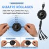 gvc.product.image_.1786284622880.483bffef-8274-4c20-a026-8469e69086a0.jpeg Câble Rétractable 3 en 1 6A USB C 1M, Lightning et MicronUSB 4 Longueurs Réglables