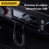 Récepteur audio Bluetooth 5.0 pour voiture avec microphone intégré, jack 3,5 mm et USB, E801