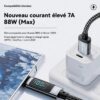 gvc.product.image_.1786464953661.220bf2ac-fd34-41f5-a812-34564935e395.jpeg Câble USB A vers USB C 7A jusqu’à 100W avec écran numérique et transfert 480 Mbps