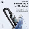 gvc.product.image_.1786464958277.72bbbc40-9da6-41c6-b1f5-21a37e237015.jpeg Câble USB A vers USB C 7A jusqu’à 100W avec écran numérique et transfert 480 Mbps