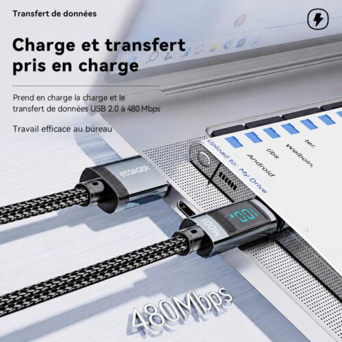 gvc.product.image_.1786464969267.711c0ee7-953e-4b26-b07f-da7c87ed6d76.jpeg Câble USB A vers USB C 7A jusqu’à 100W avec écran numérique et transfert 480 Mbps