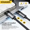 Câble USB C vers USB C 2 en 1 avec massage cervical, charge rapide PD 100W 5A, 1,5 m