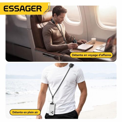 Câble USB C vers USB C 2 en 1 avec massage cervical, charge rapide PD 100W 5A, 1,5 m