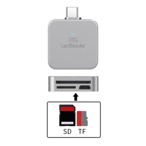 Lecteur de cartes SD et TF/microSD OTG 2 en 1 USB Type C