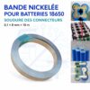 Bande de Nickel pour soudure de batteries 18650 0,1x8mmx10 m