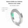 Bande de Nickel pour soudure de batteries 18650 0,1x8mmx10 m