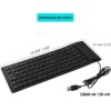 gvc.product.image_.1787490648757.436c1665-32b6-4d18-8bc4-c816fb66e4d3.jpeg Clavier souple filaire USB-A silencieux et étanche 34,5X13,1 cm Câble 138 cm