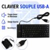 gvc.product.image_.1787491434729.e0f2b96c-f405-401c-8e42-86d2bf4773f6.jpeg Clavier souple filaire USB-A silencieux et étanche 34,5X13,1 cm Câble 138 cm