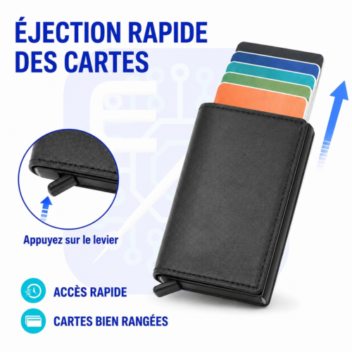 gvc.product.image_.1788359674196.fb261b40-6dda-44ef-99a2-a1304967002c.png Porte-Cartes RFID Anti-Scan avec Éjection Rapide Portefeuille Compact pour Cartes et Billets