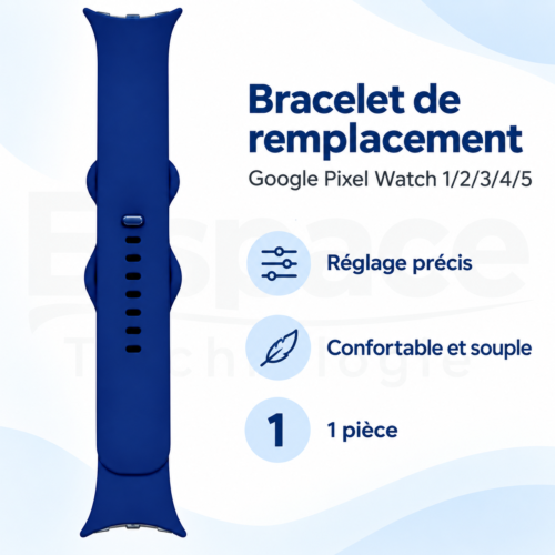 Bracelet de remplacement réglable pour  Watch 1/2/3/4/5 Blue