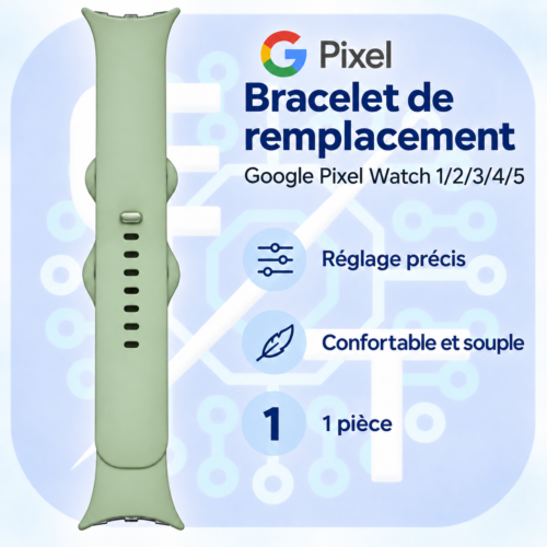 Bracelet de remplacement réglable pour Pixel Watch 1/2/3/4/5 green